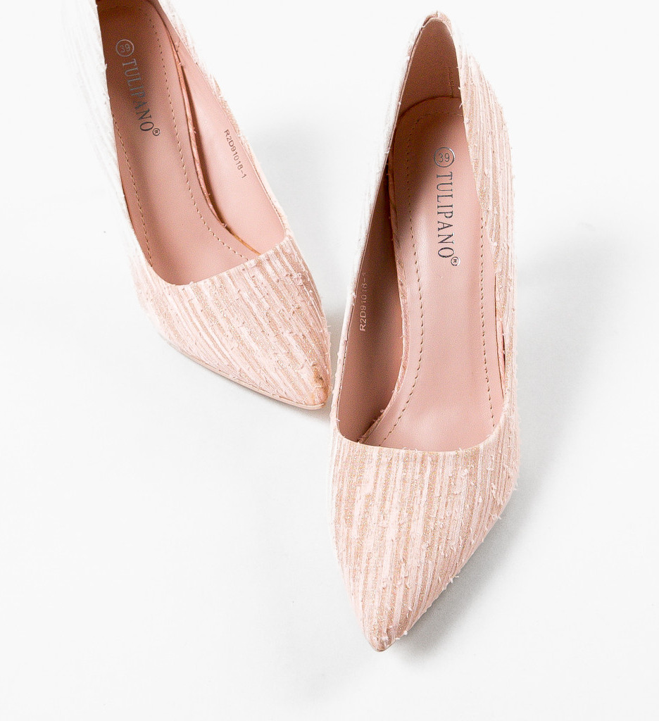 Pantofi Dama Alfred Nude - Toc Elegant - imagine 5
