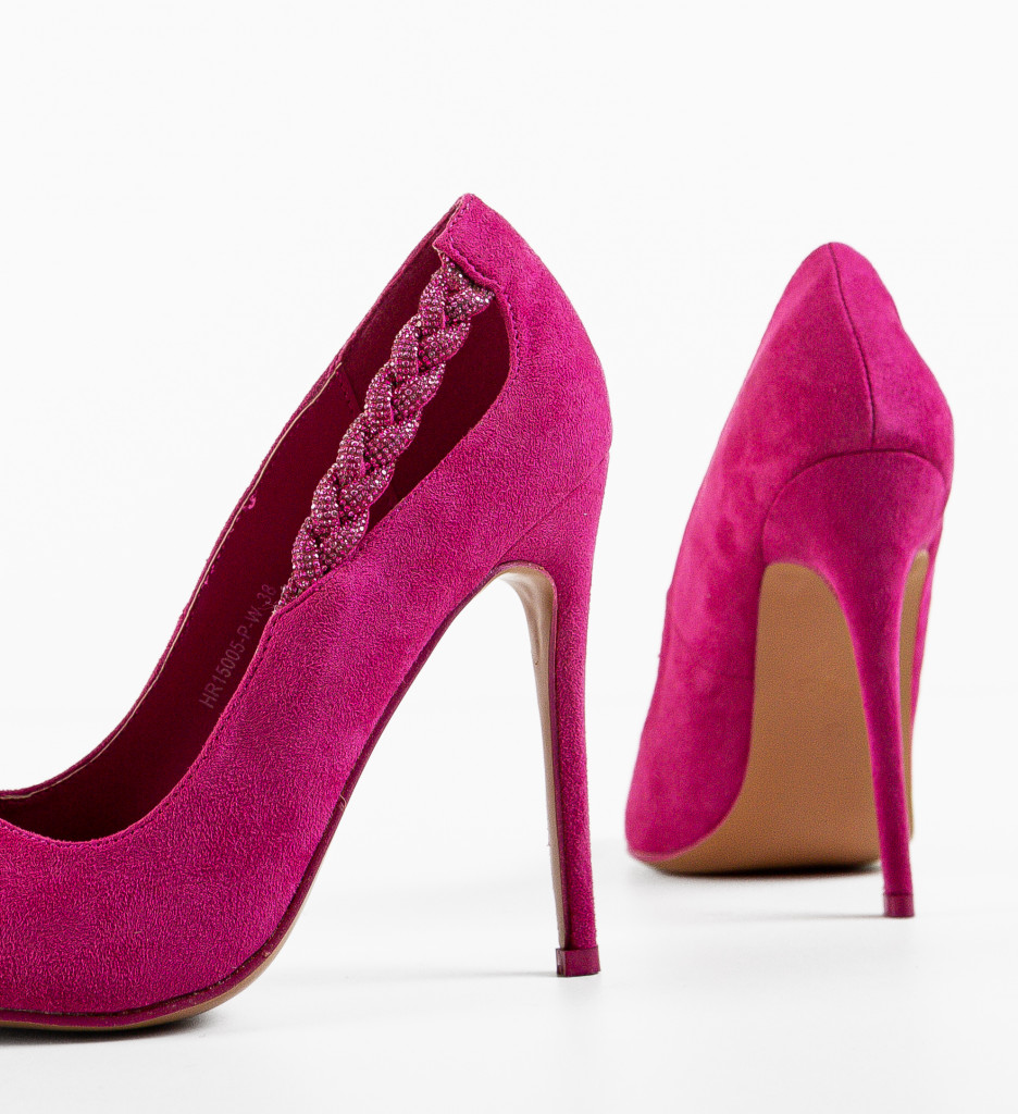 Pantofi cu Toc Dama Peeta Fuchsia | Stil Vibrant - imagine 8