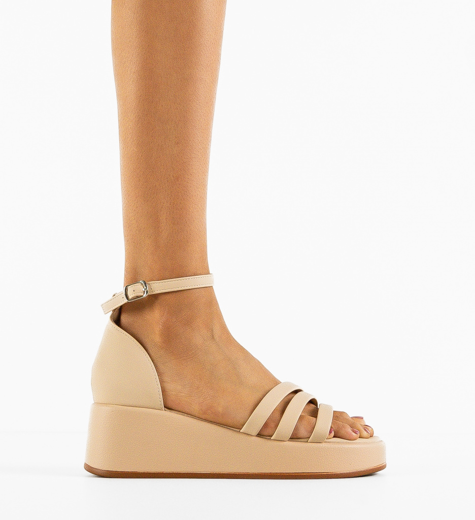 Sandale Platforme Larissa Bej | Eleganță și Stil - imagine 4