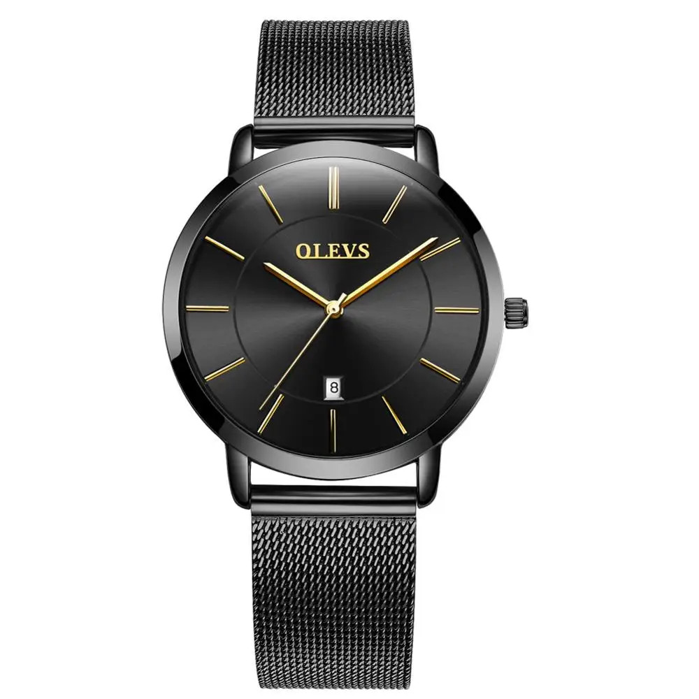 Ceas Dama Olevs CS1564 Negru Otel Inoxidabil Elegant