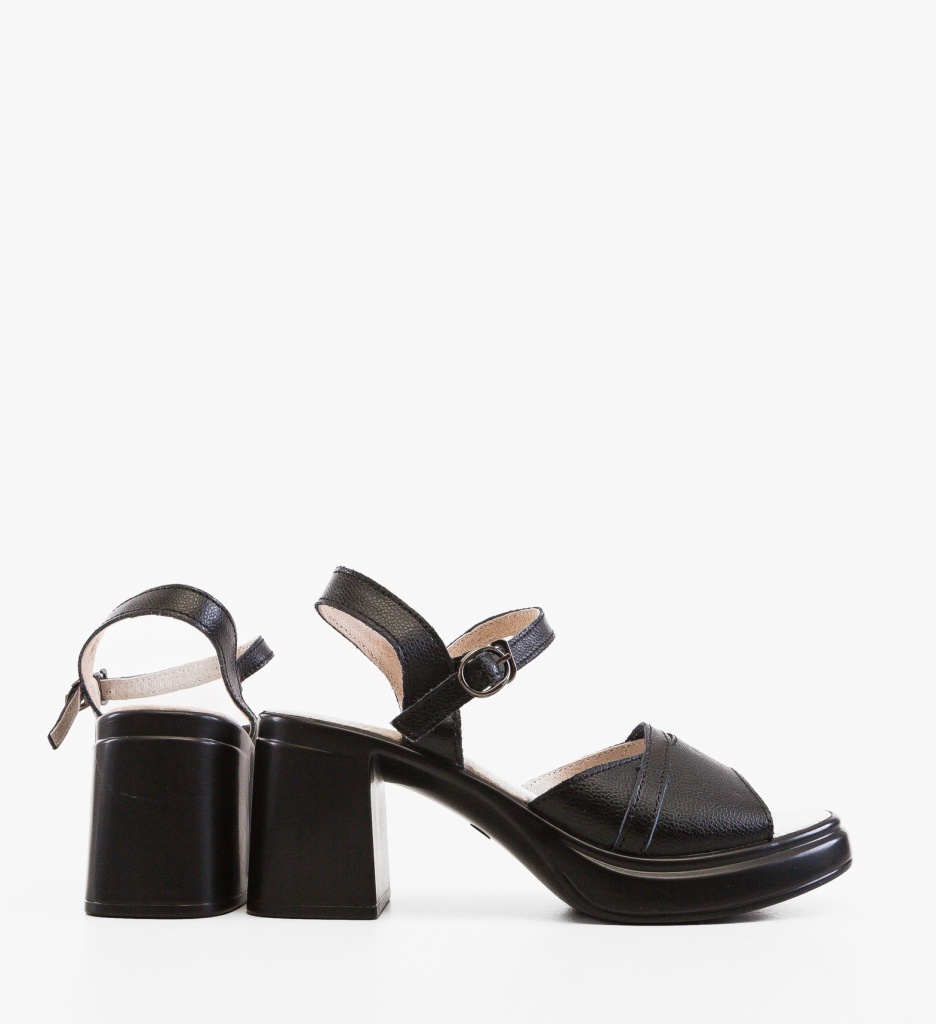 Sandale cu toc Gaguwa Negre Elegante - imagine 5
