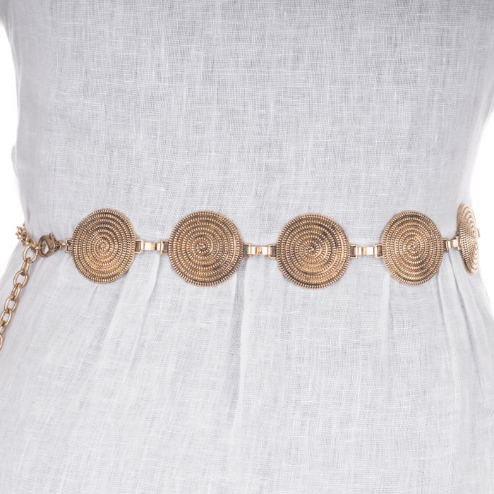 Curea Flexibilă cu Lanț Aurii | Shopika