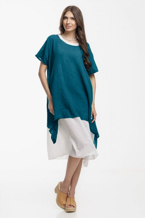 Rochie Bumbac Asimetric Shopika | Stil & Confort