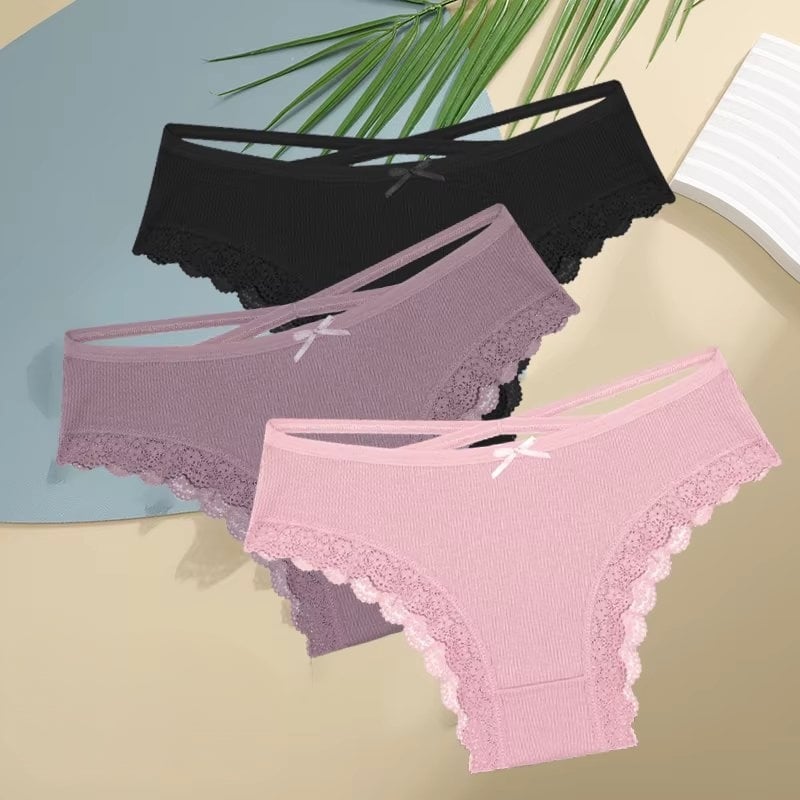 Set 3 Chiloti Picadili Dama, Confort si Bumbac