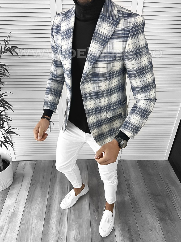 Sacou Barbati Slim Fit Carouri B9745