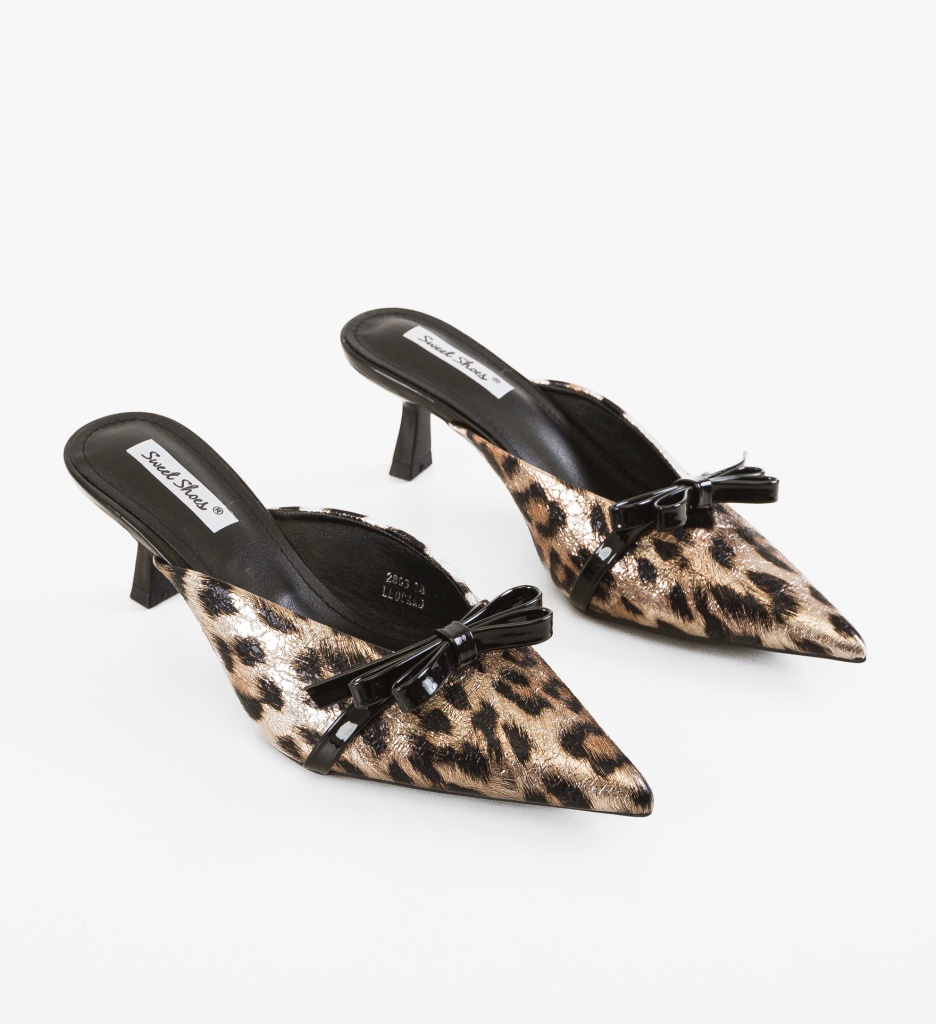 Saboti Dama Animal Print | Eleganță și Stil - imagine 5