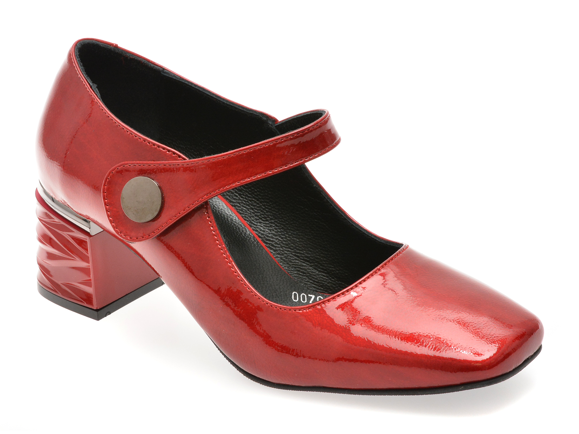 Pantofi Epica rosii din piele lacuita