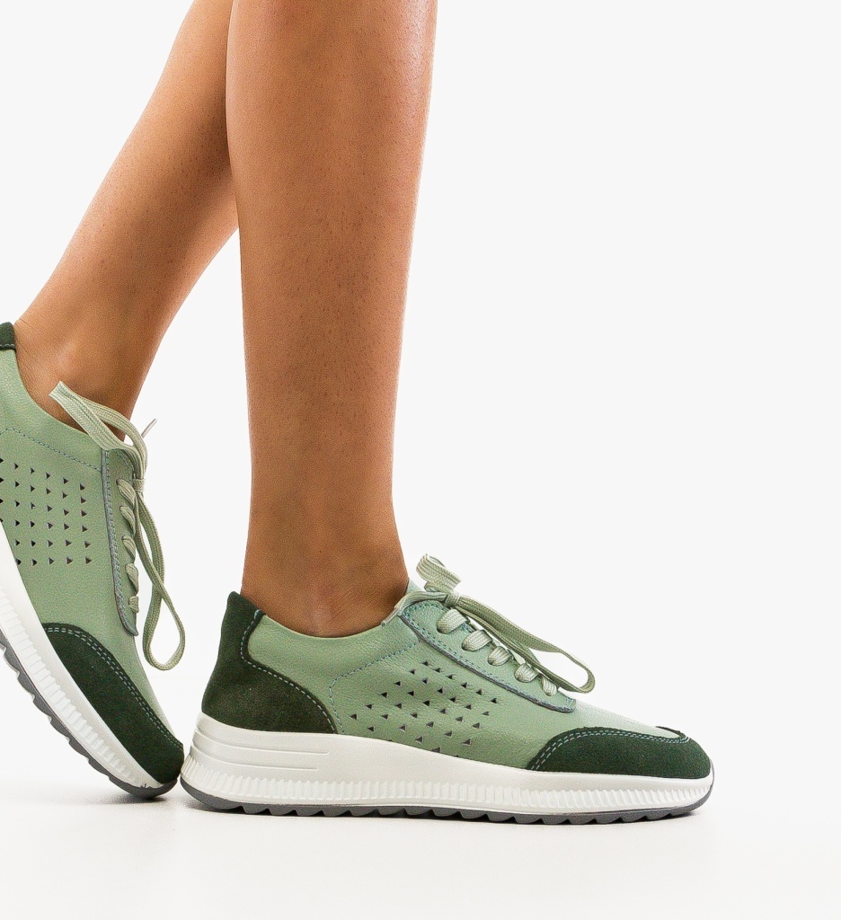 Sneakers Trybary Verzi - Stil și Confort Urban - imagine 2