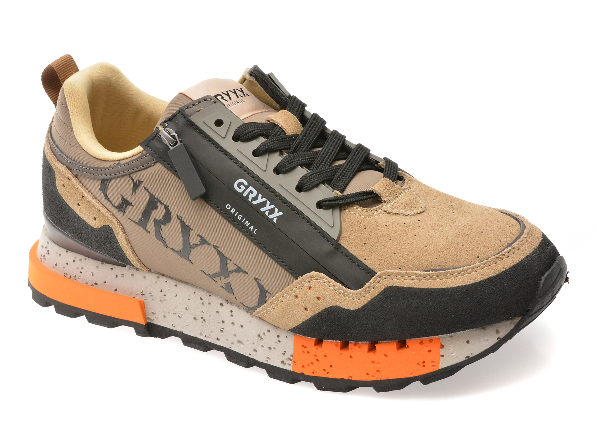 Pantofi Sport GRYXX Gri, Piele & Textil, Confort