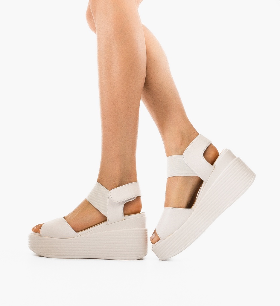 Platforme Dama Albe Priga - Eleganță și Confort - imagine 3