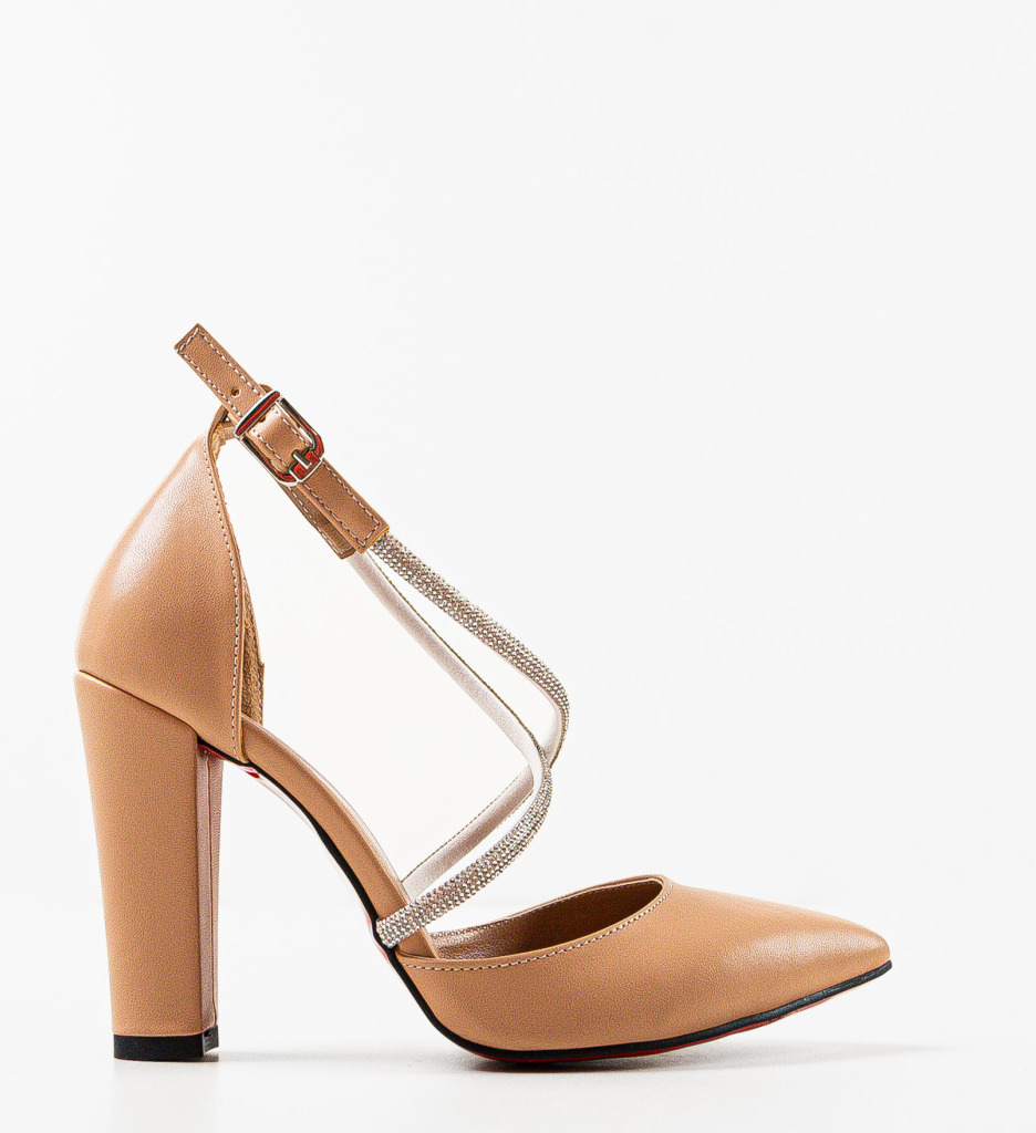 Pantofi Klyna Bej | Eleganta si Confort pe Toc - imagine 6