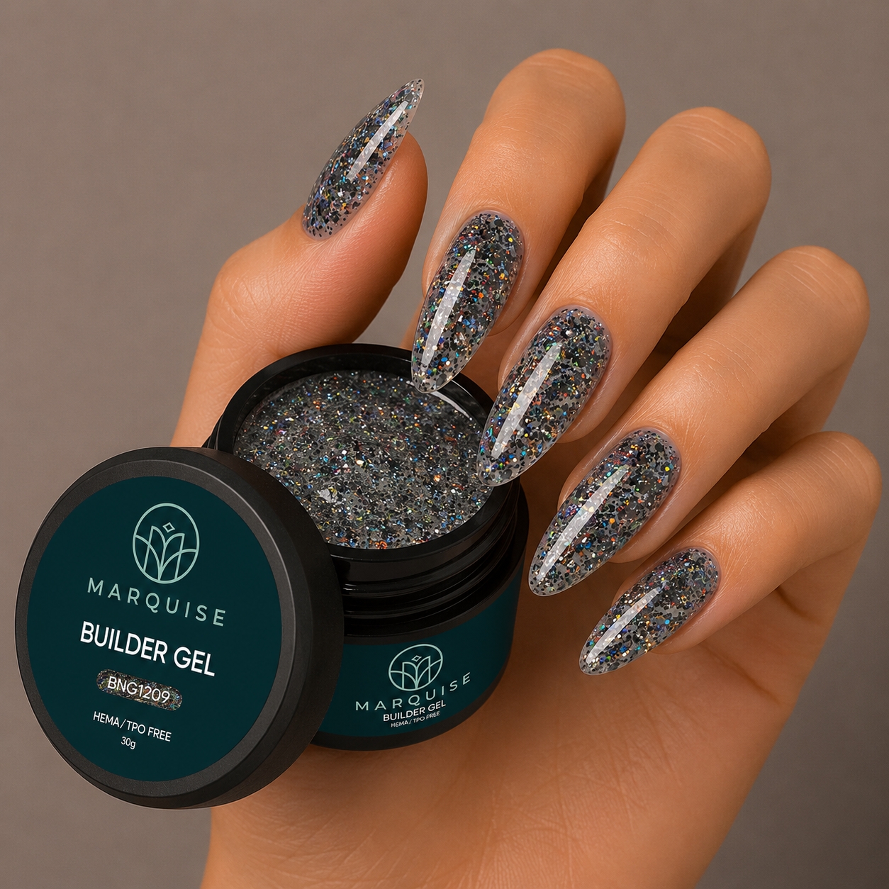 Gel UV Constructie Picadili HEMA Free Glitter - imagine 2