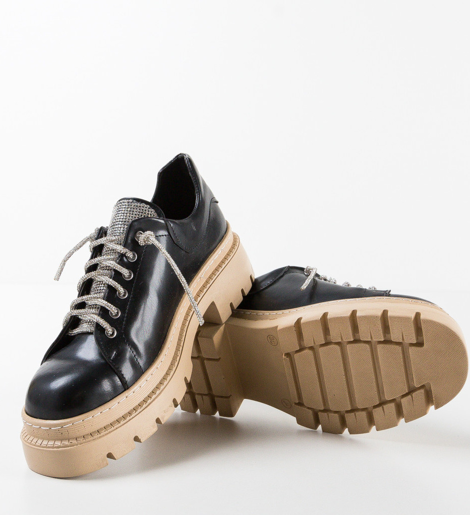 Pantofi Casual Dama Friday Negri Confortabili - imagine 7