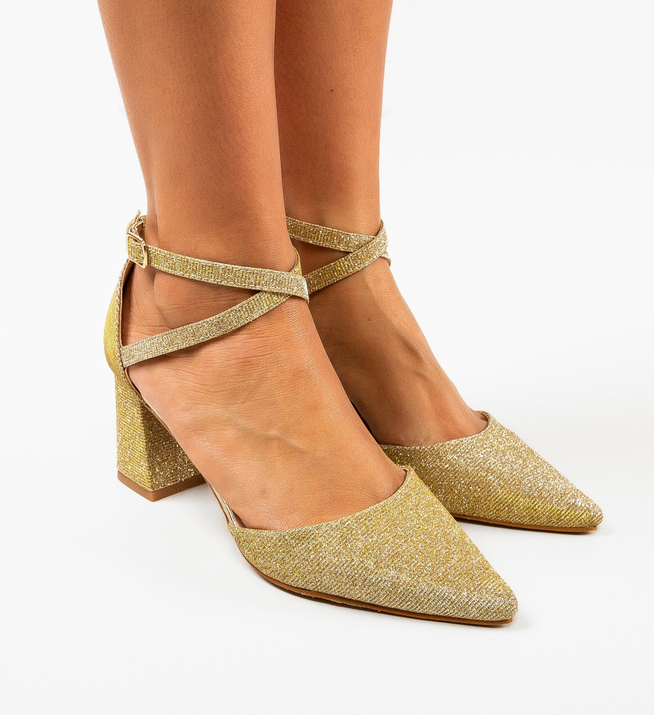 Pantofi Shams Aurii - Eleganță la fiecare pas - imagine 3