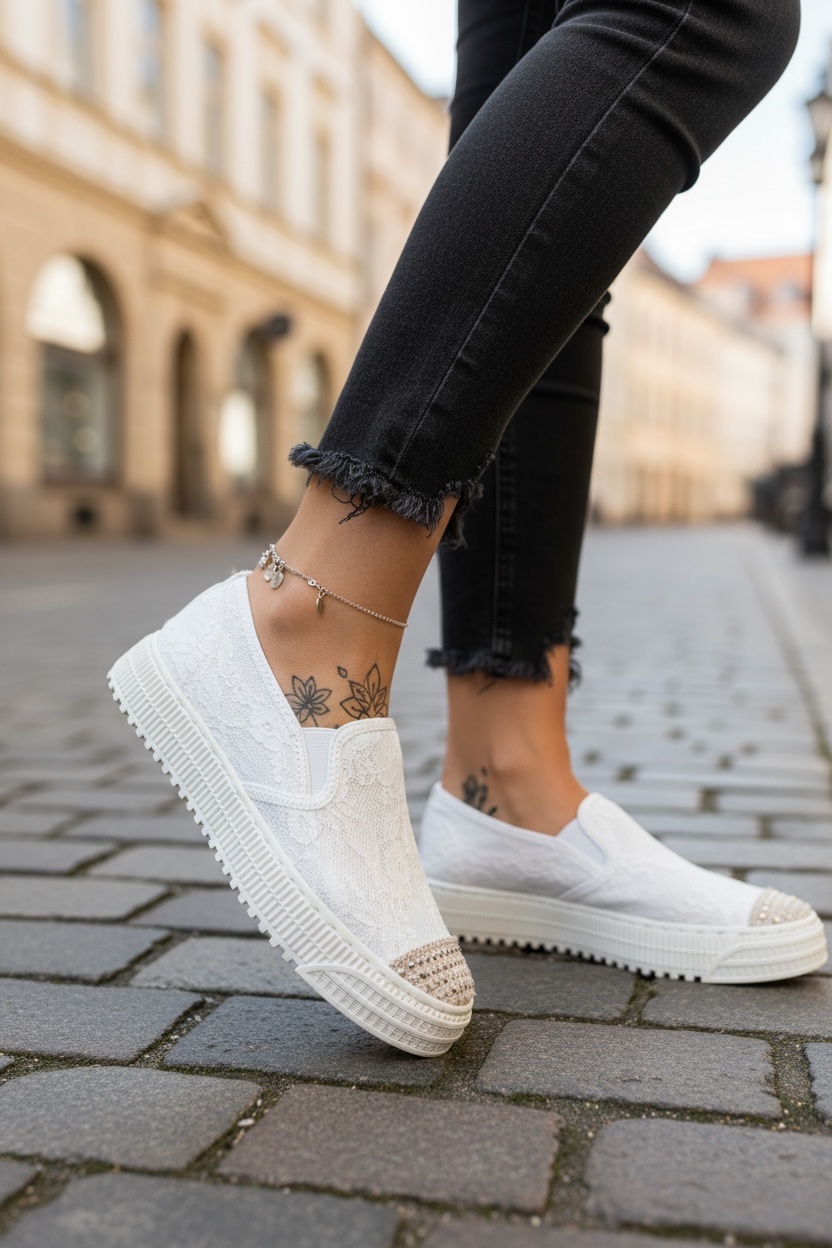 Espadrile Dama Casual Albe | Confort & Stil - imagine 2