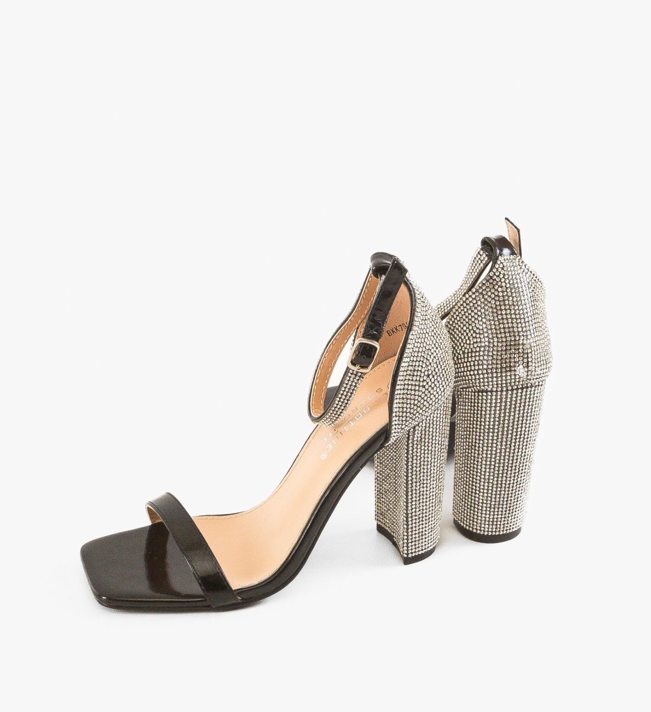 Sandale cu toc Moham Negre - Eleganță și Stil - imagine 5