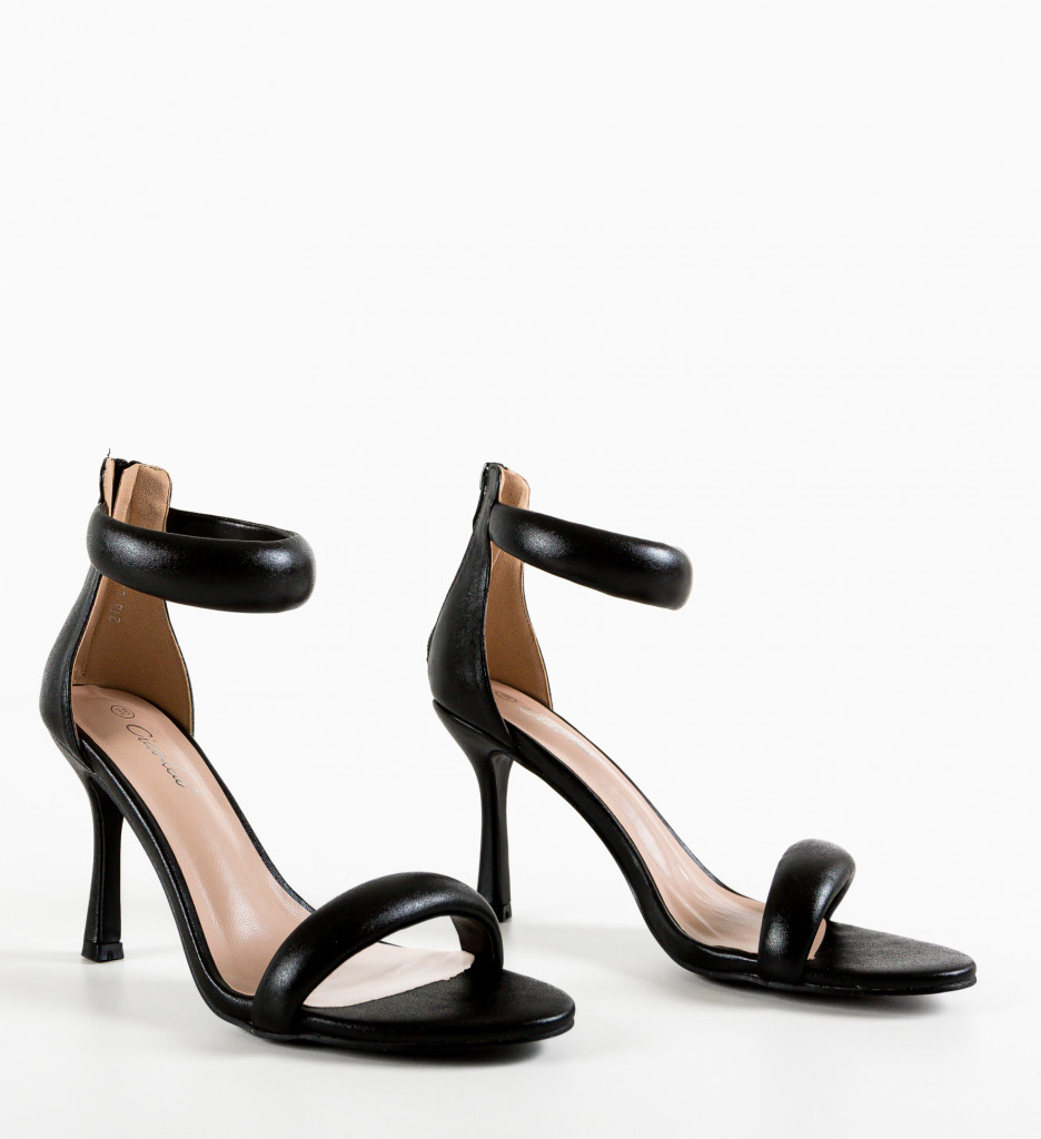 Sandale cu toc Yakup Negre - Eleganță și Stil - imagine 7