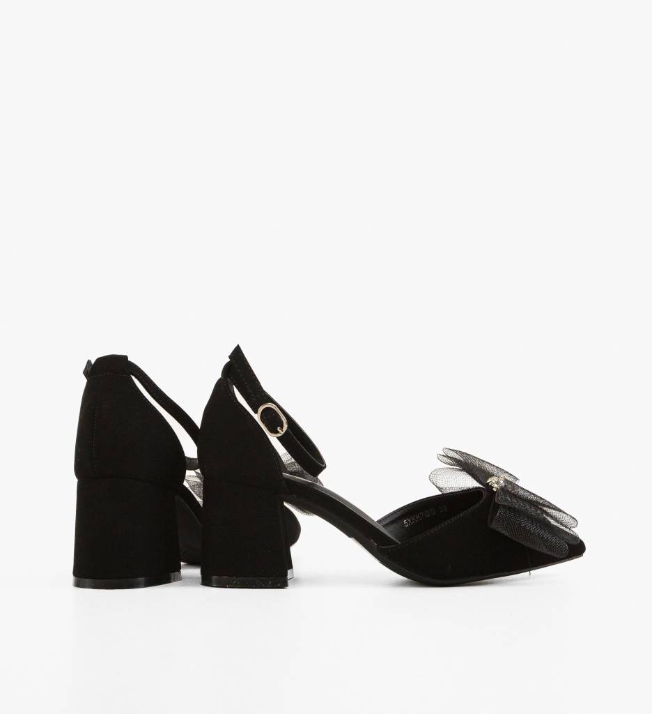 Pantofi Toc Grandejira Negri Eleganți - imagine 5