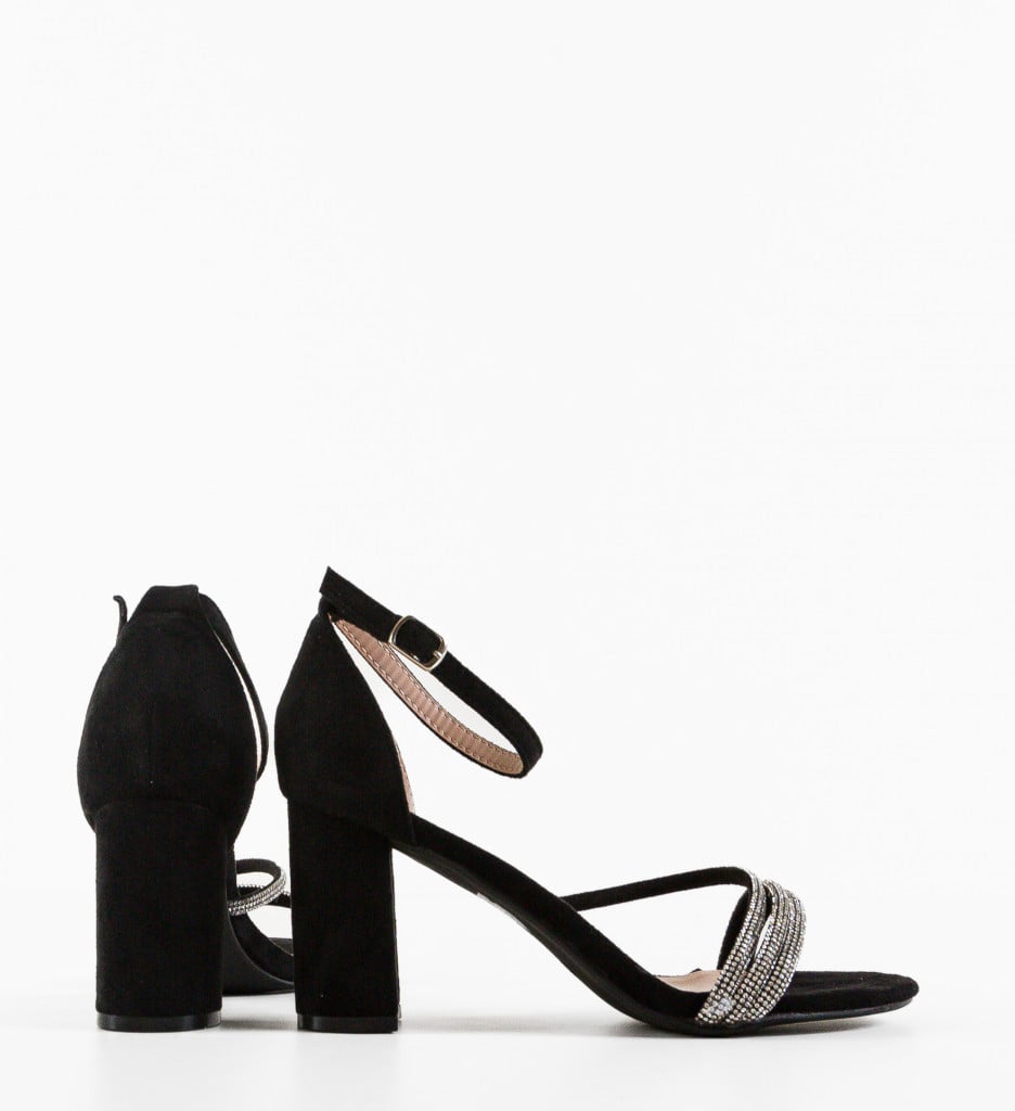 Sandale cu Toc Stacey Negre | Eleganță Maximă - imagine 6