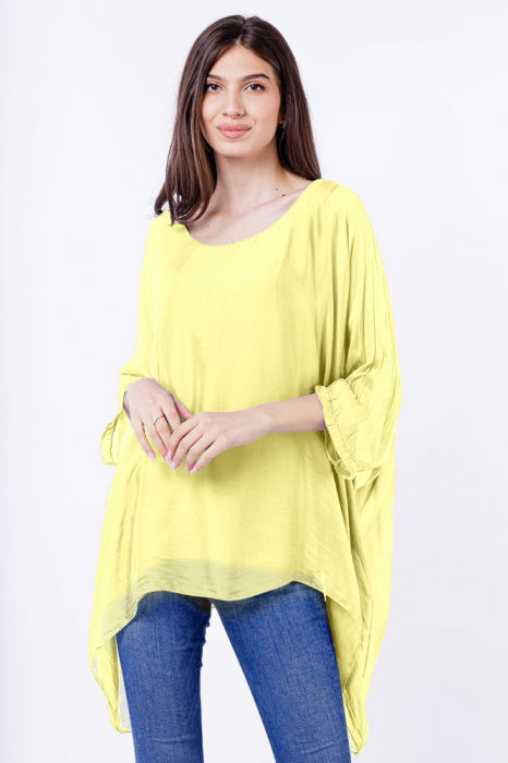 Bluza Galbenă Mătase Shopika | Design Elegant