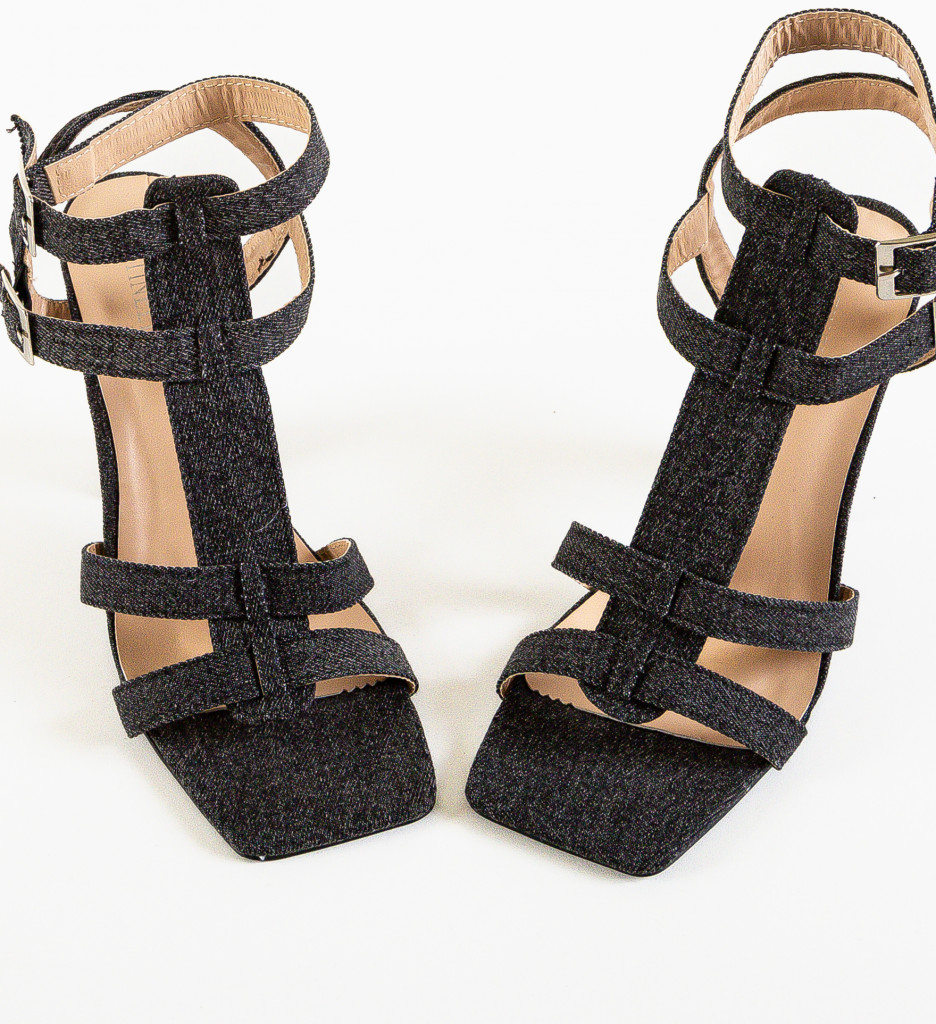 Sandale cu Toc Joy Negre - Eleganță și Confort - imagine 6