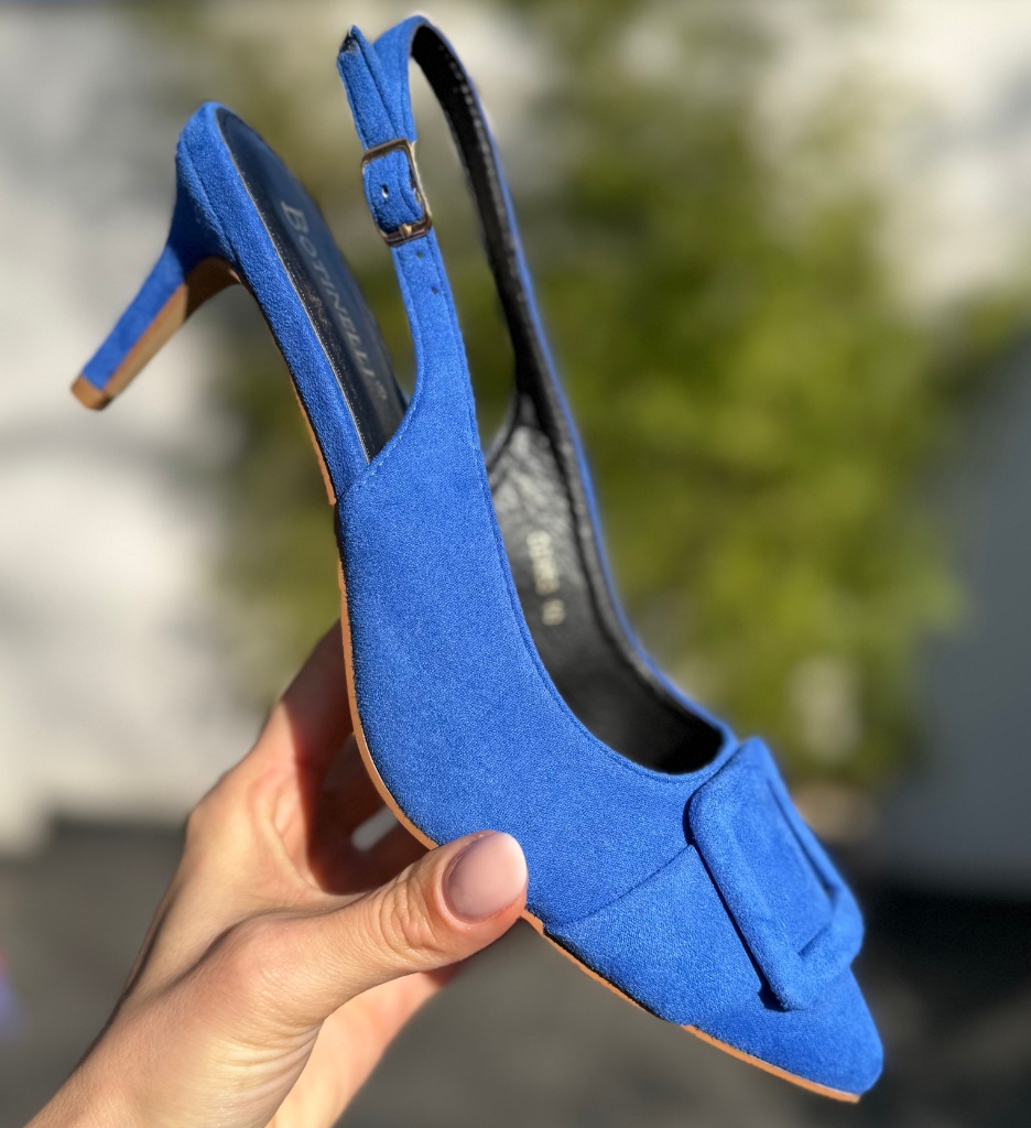 Pantofi toc Luleo albastri - Eleganță la fiecare pas - imagine 2