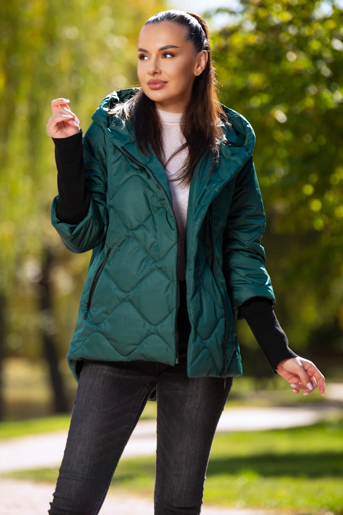 Geaca Medeea Verde Matlasată | Dante