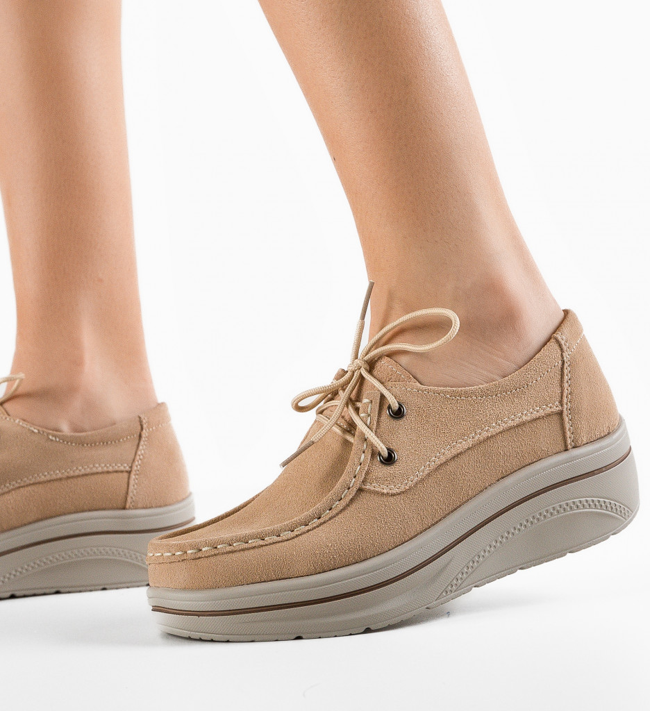 Pantofi Auron Bej | Confort & Stil Casual - imagine 4