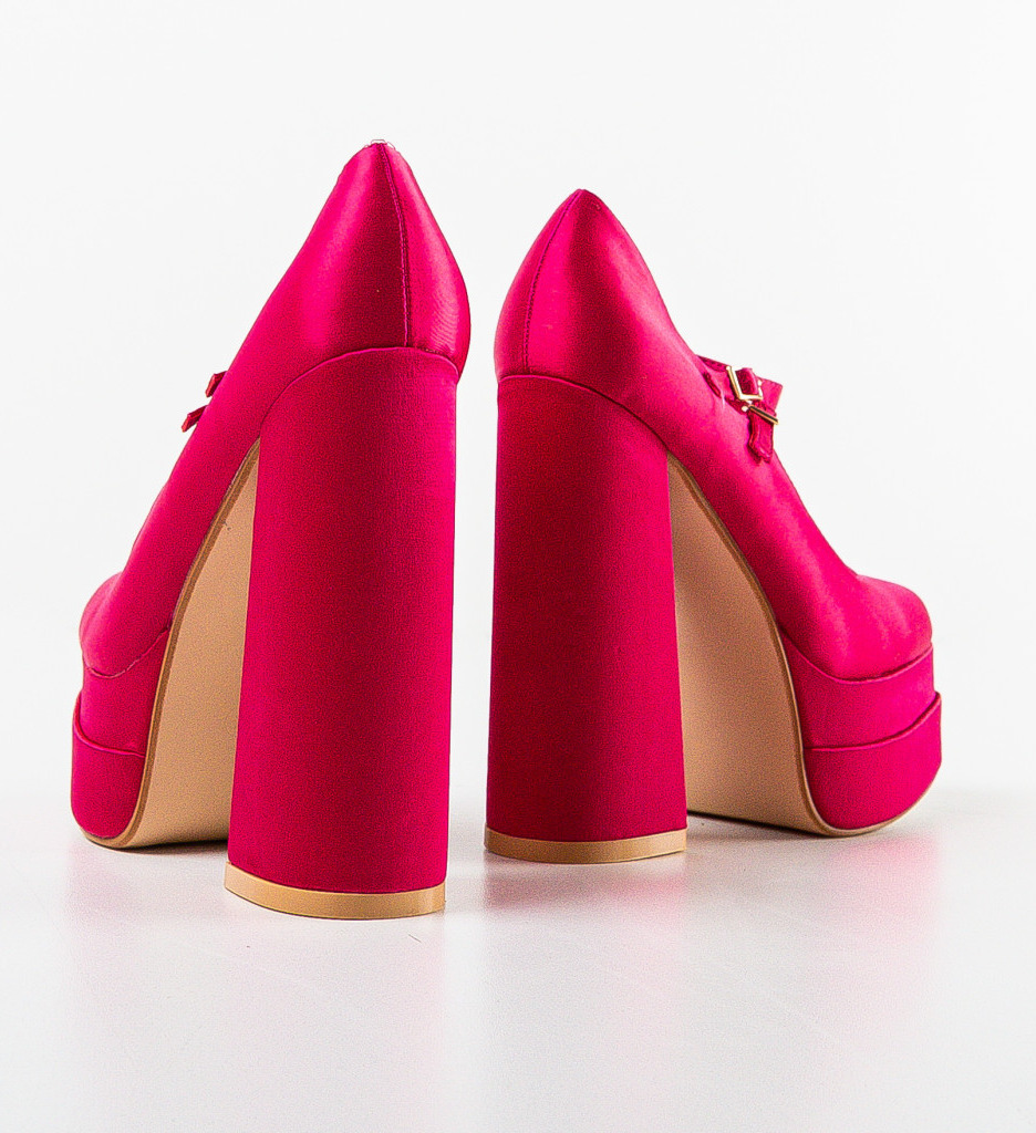 Pantofi Rivera Fuchsia cu Toc Eleganți - imagine 7