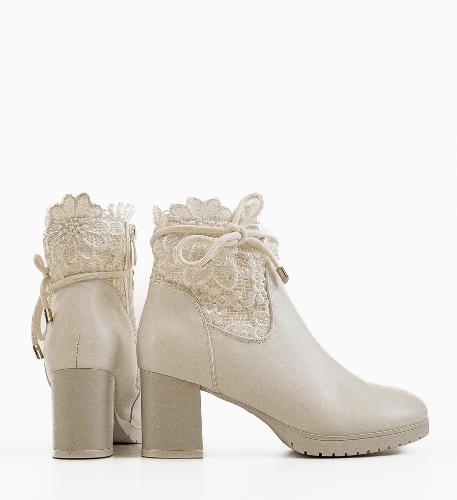 Botine Dama Nelnel Albe - Eleganță și Confort - imagine 4