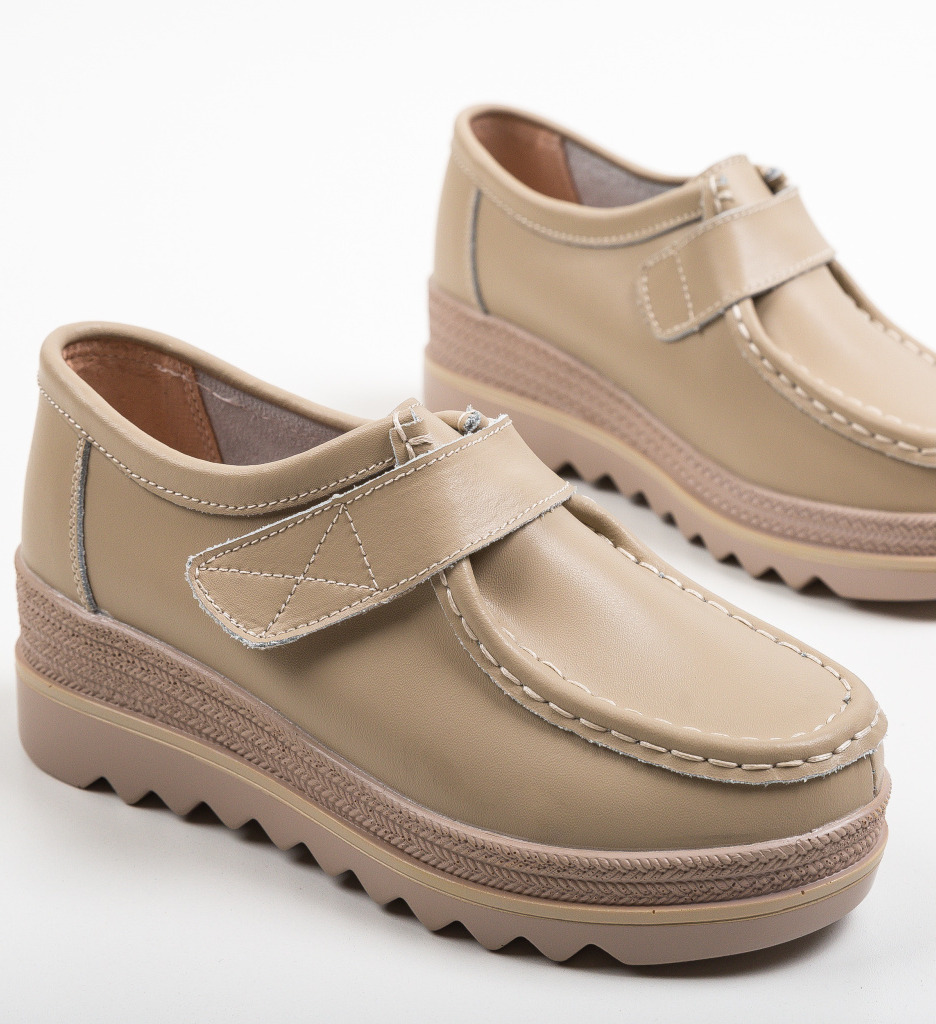 Pantofi Casual Straif Bej - Confort și Stil