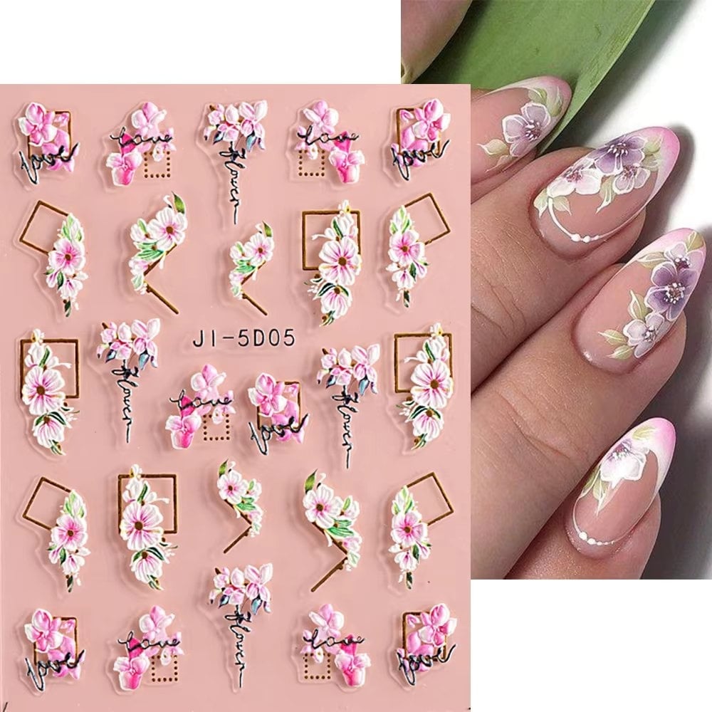 Abtibilduri Unghii 3D Marquise Multicolor