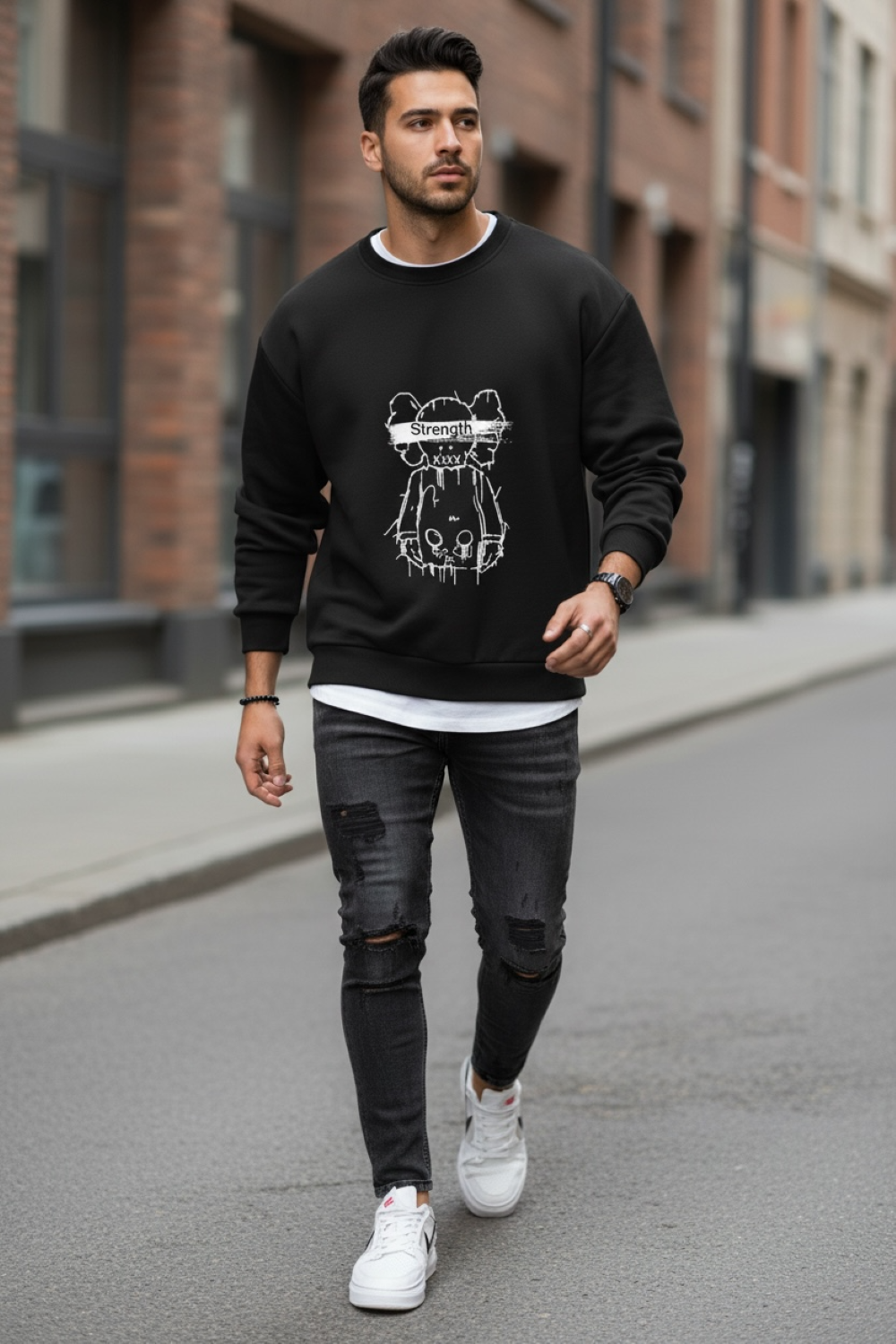Bluză Barbati Negru Slim Fit | Elegantă și Casual