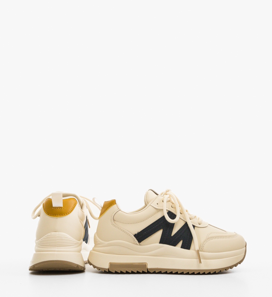 Sneakers Zuhra Bej 2 - Confort și Stil - imagine 3