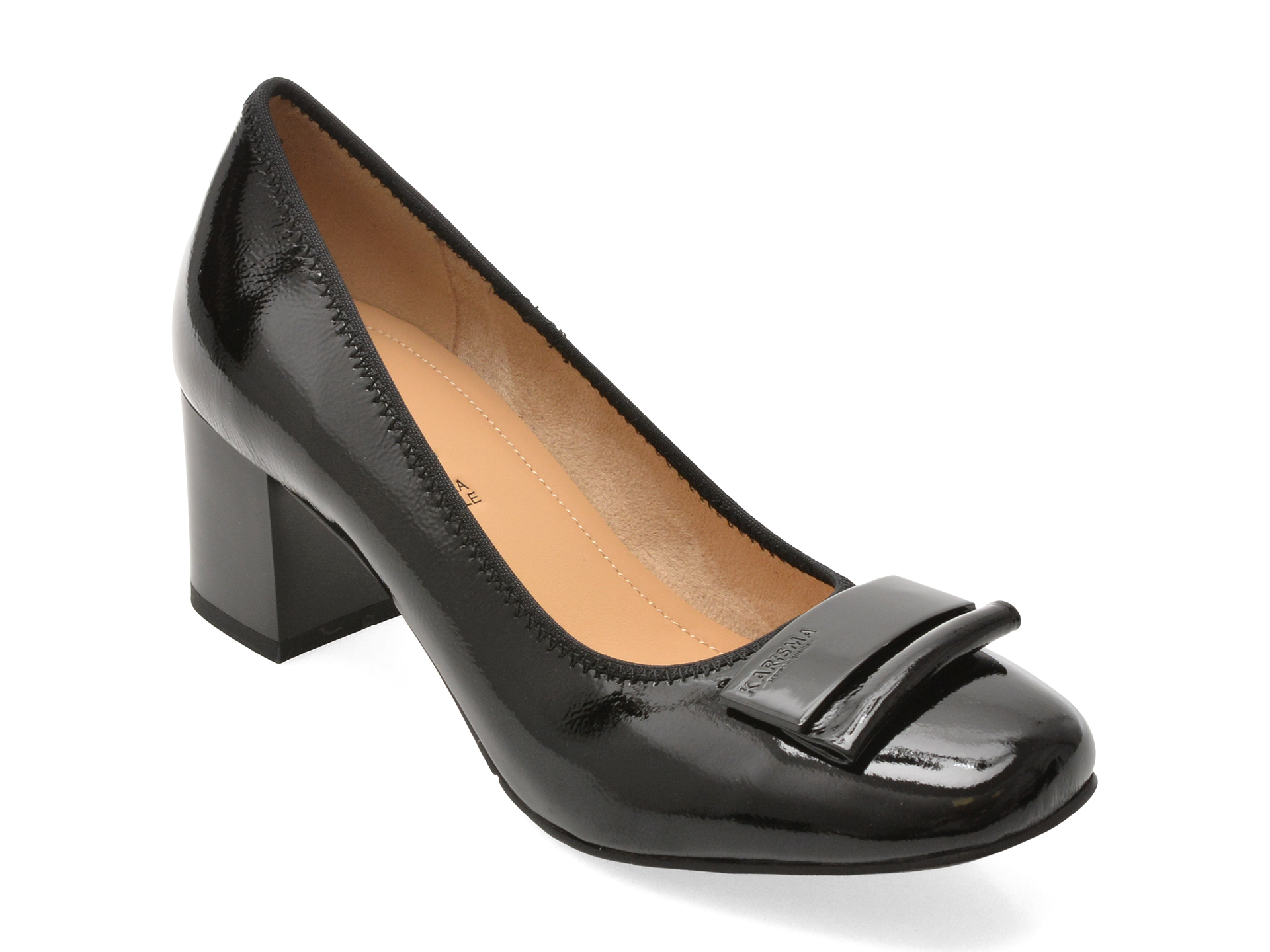 Pantofi Eleganți Karisma Negri Piele Lacuită