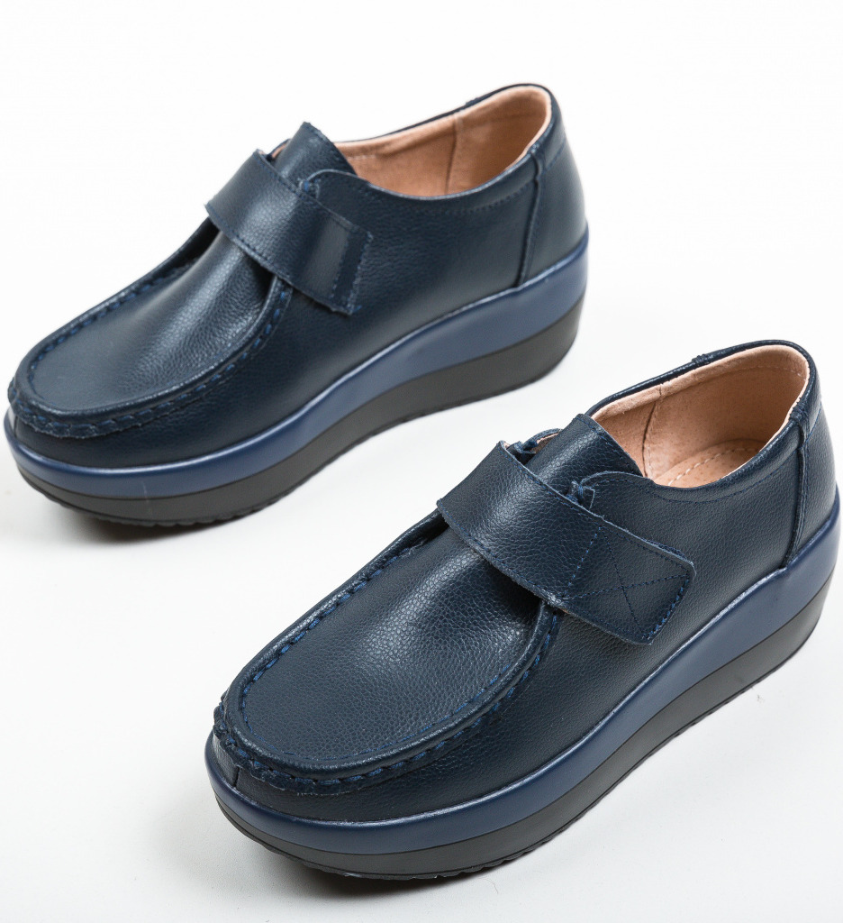 Pantofi Casual Groma Bleumarin Confort - imagine 7