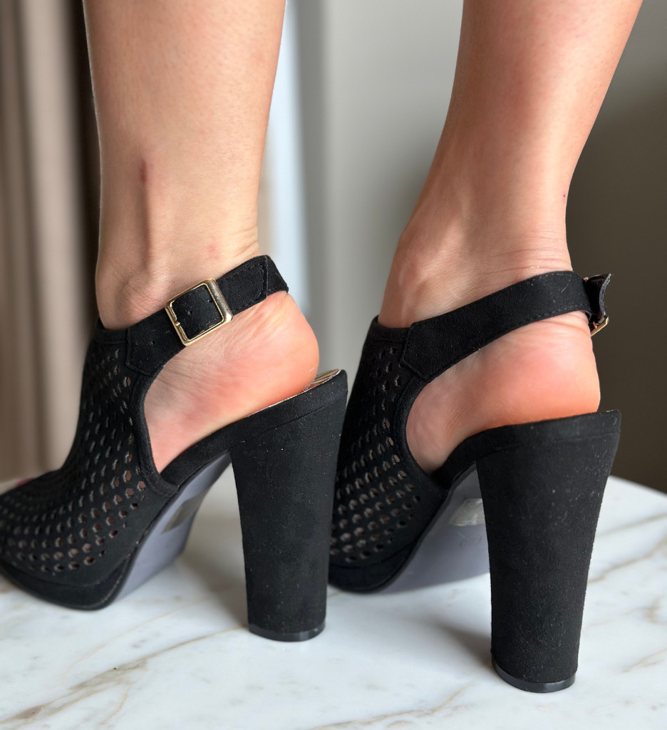 Sandale cu Toc Kiran Negre | Eleganță și Rafinament - imagine 2