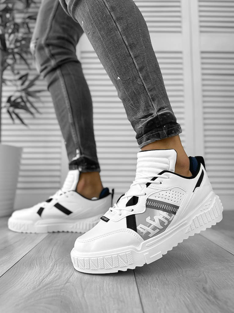 Adidasi Casual Barbati Alb/Negru - Comod