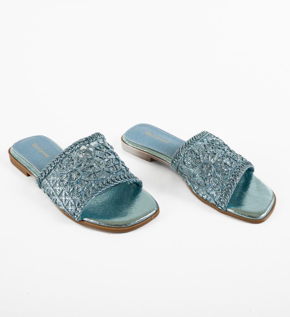 Papuci Dama Sher Albastri | Confort & Stil - imagine 6