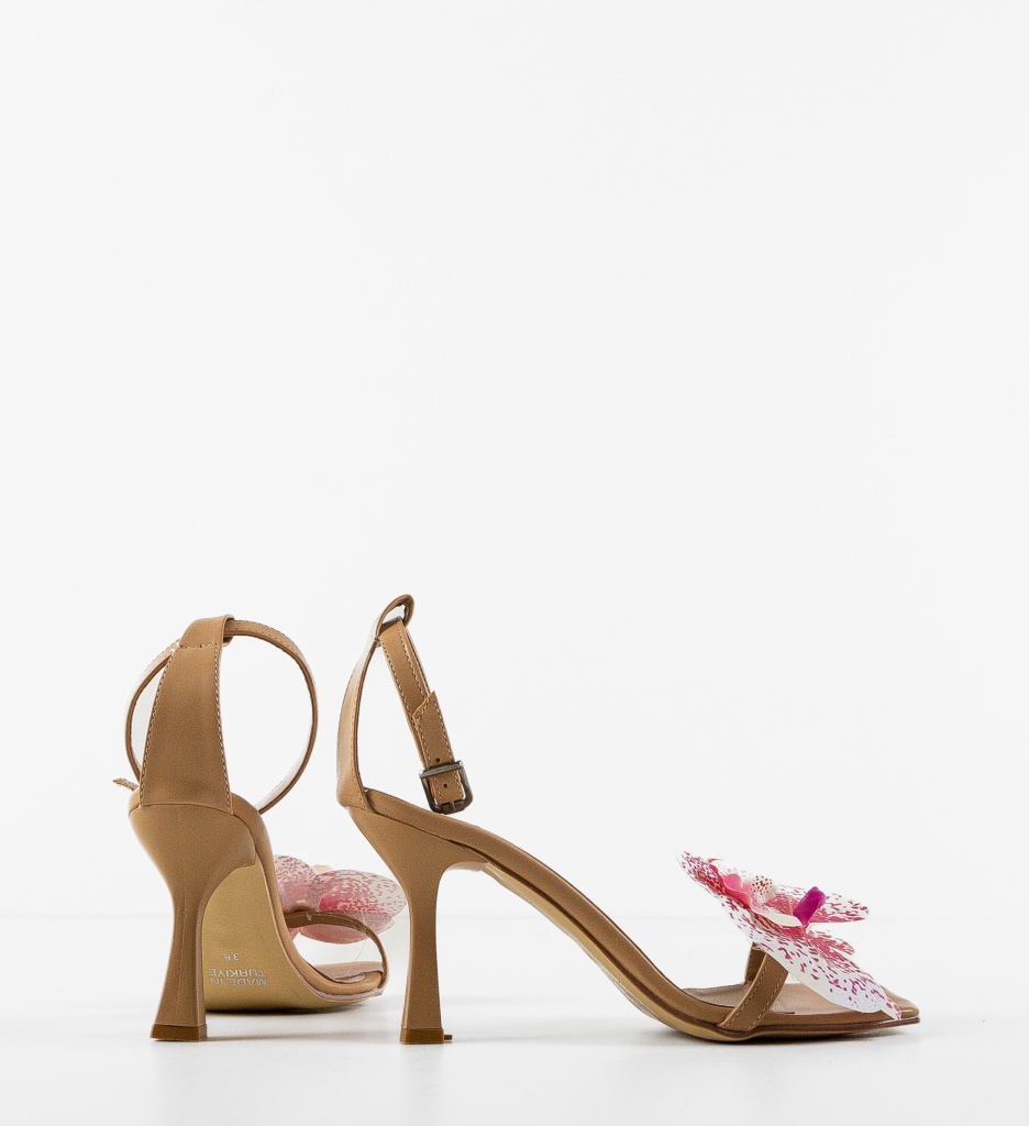Sandale Toc Orchidee Bej | Stil Feminin - imagine 4