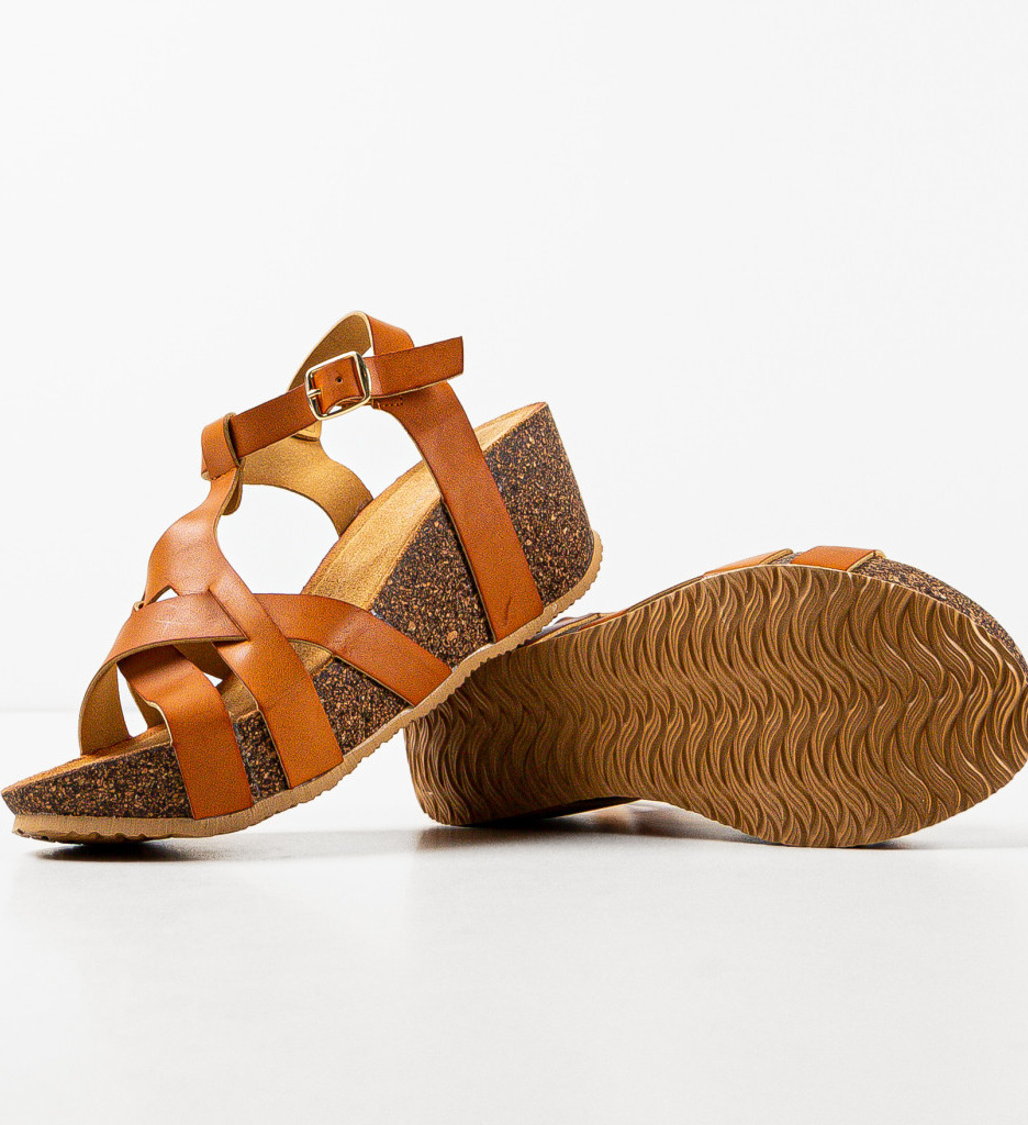 Sandale Platforme Chelsea Camel | Confort & Stil - imagine 7