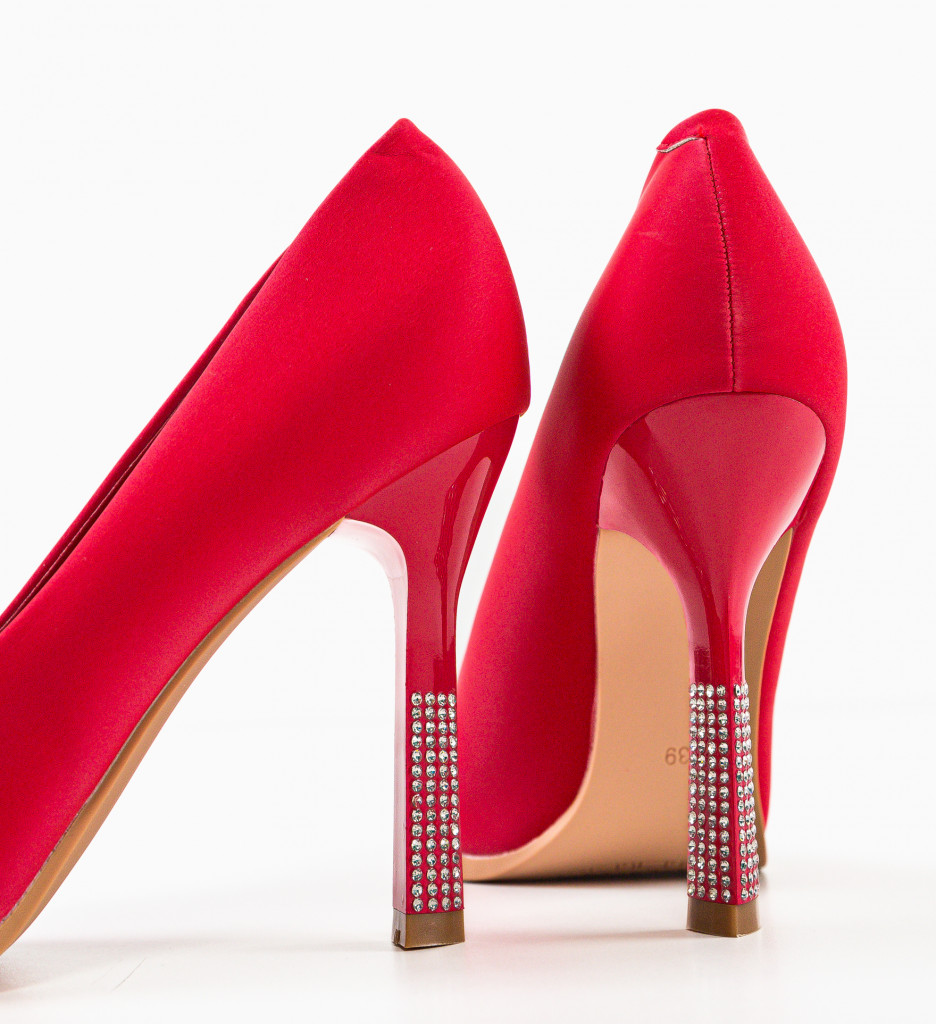 Pantofi Sadeas Rosii cu Toc Eleganți - imagine 7