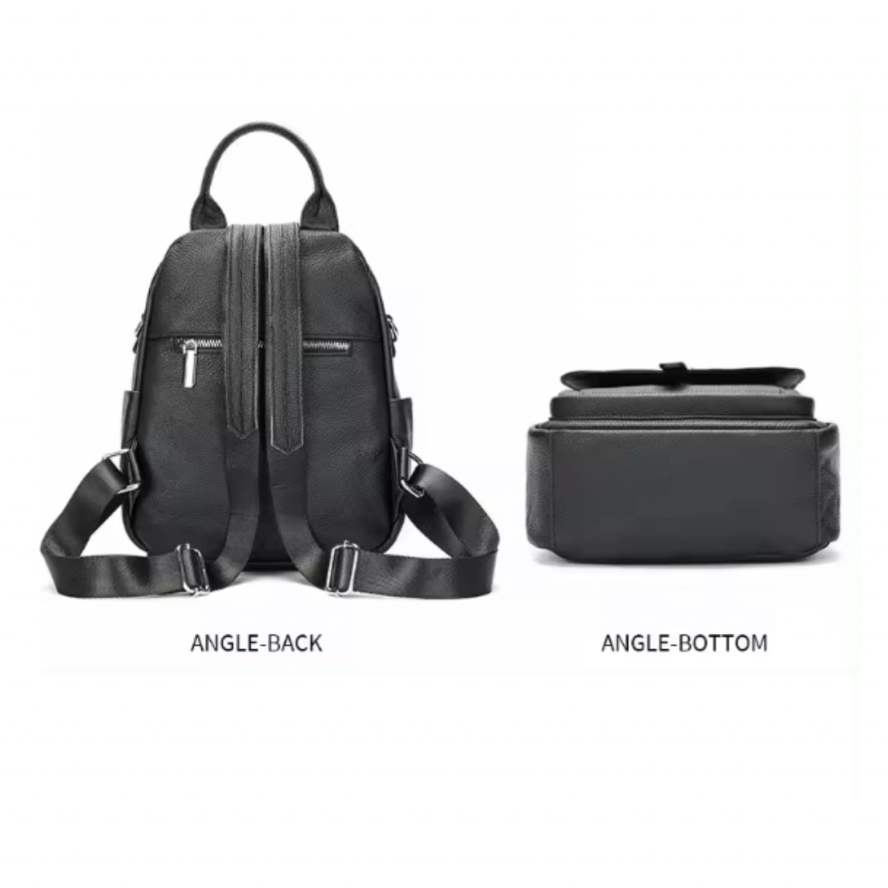 Rucsac dama Delis Soraya GT2739 din piele naturala, Negru - imagine 4