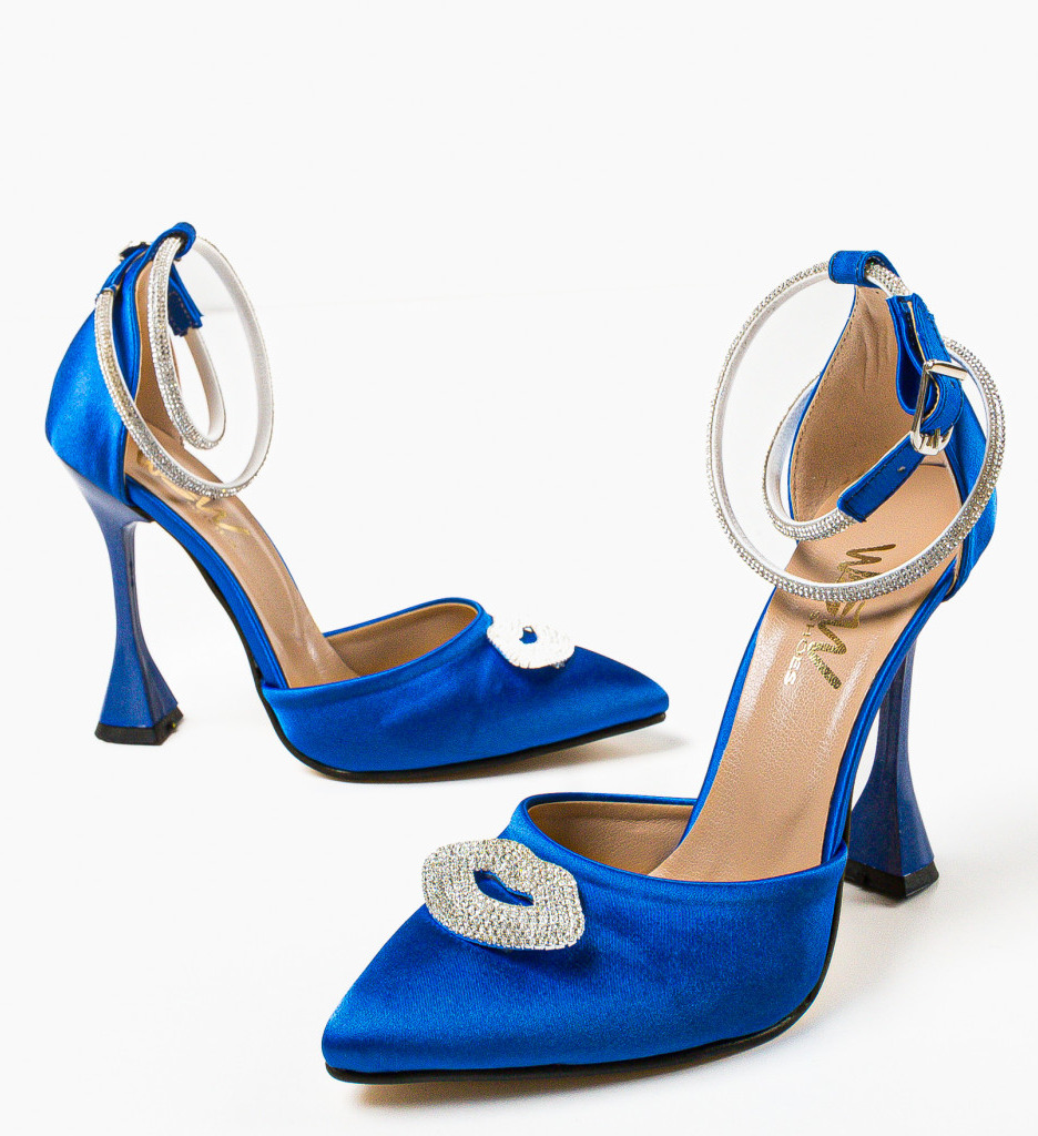 Pantofi dama Kiss Albastri | Eleganță și Stil - imagine 4