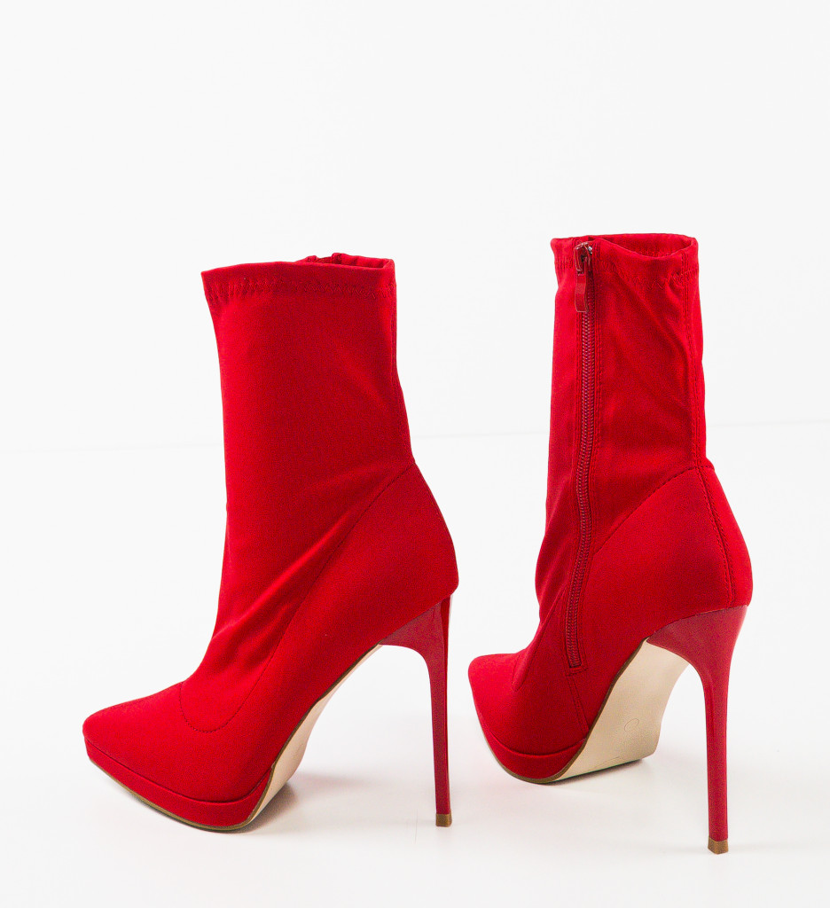 Botine Dama Rosii Scarl | Stil și Eleganță - imagine 5