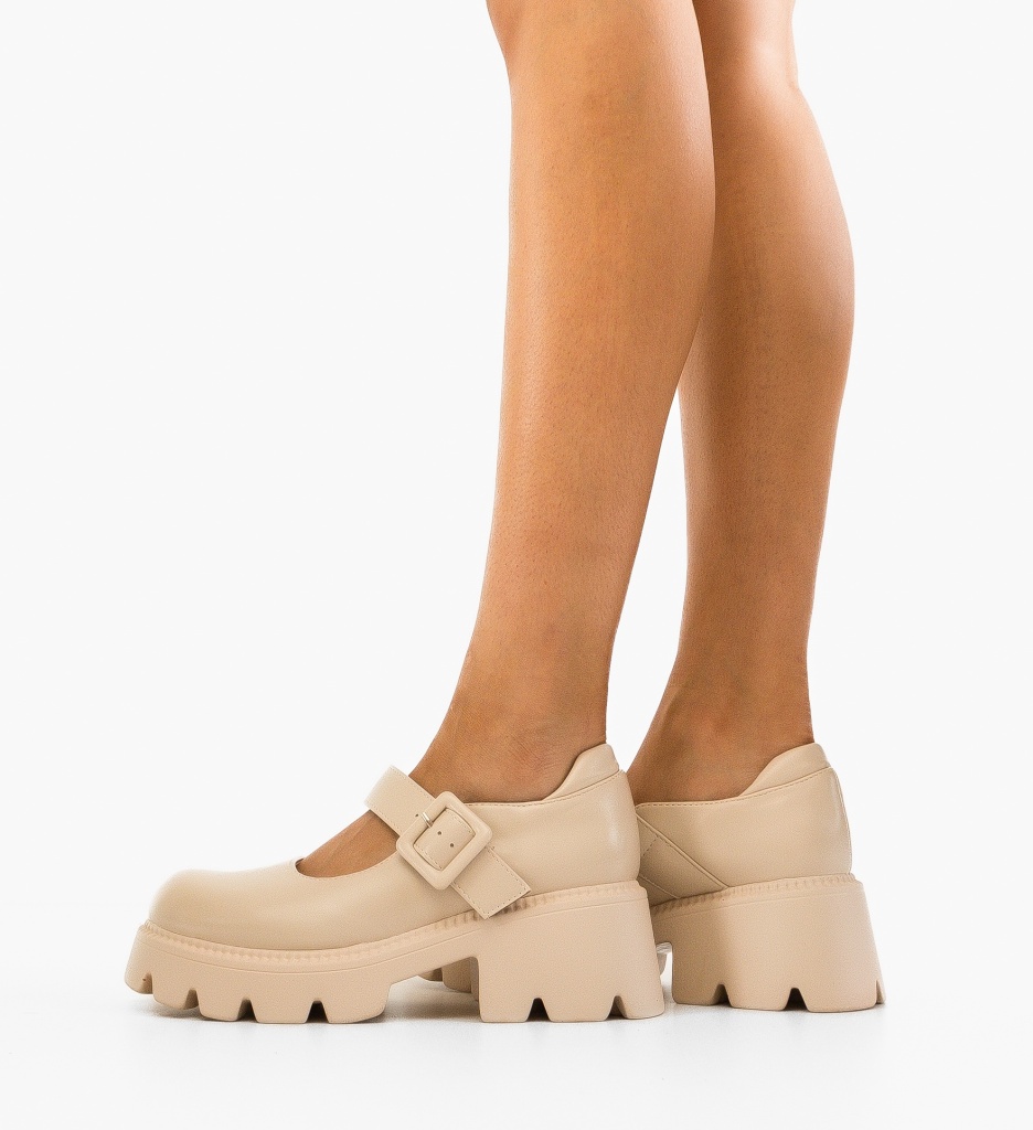 Pantofi Casual Dama Bokfa Bej 2 - Confort - imagine 2