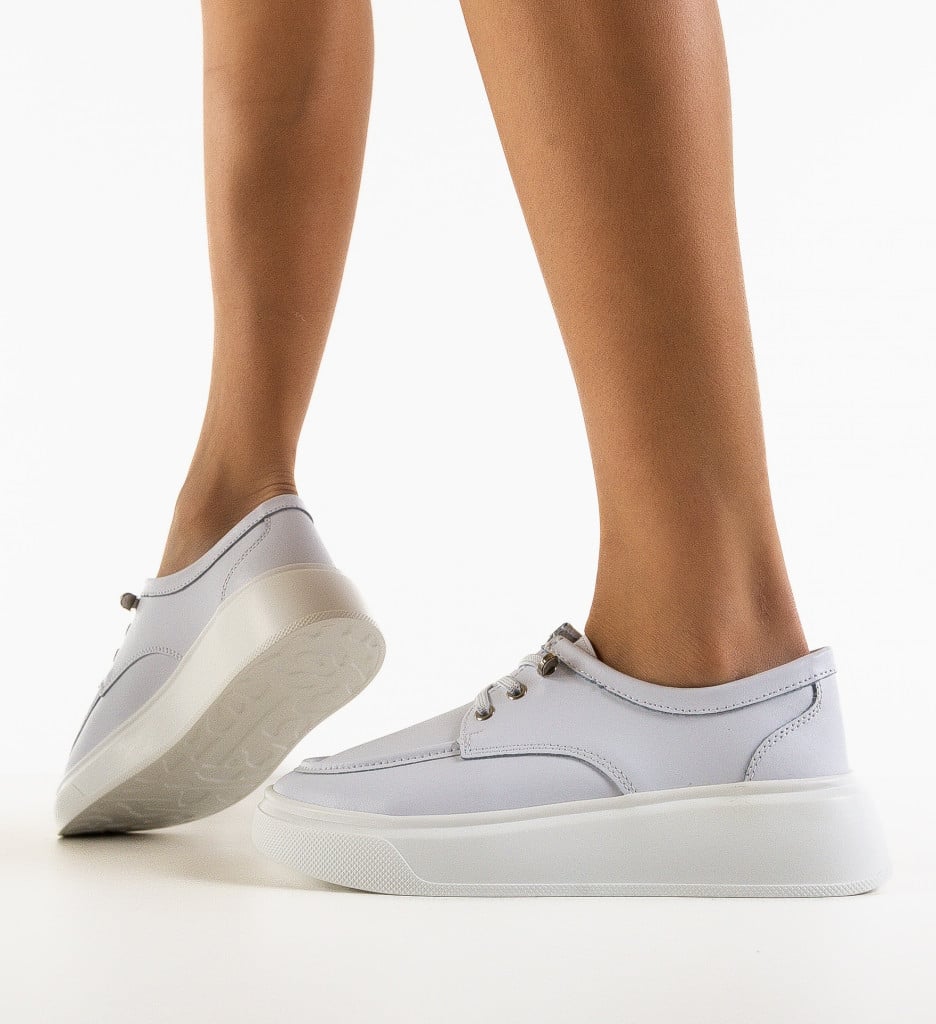 Pantofi Casual Dama Naenia Albi | Confort si Stil - imagine 4