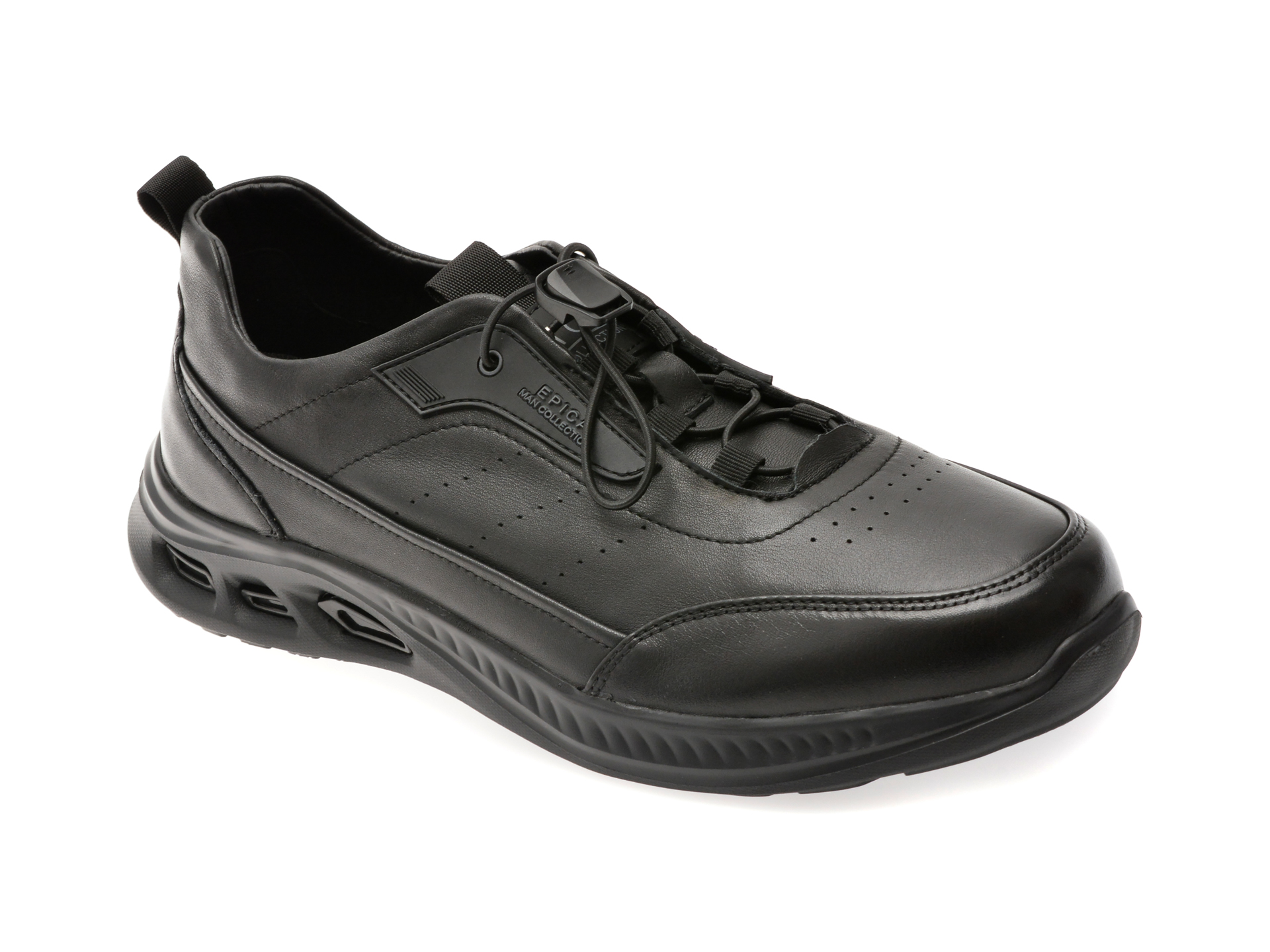 Pantofi Sport Epica Negri | Piele Naturală