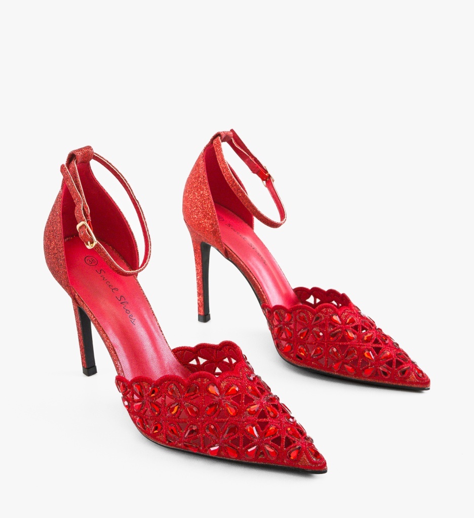 Pantofi Stiletto Tabylys Roșii Eleganți - imagine 2