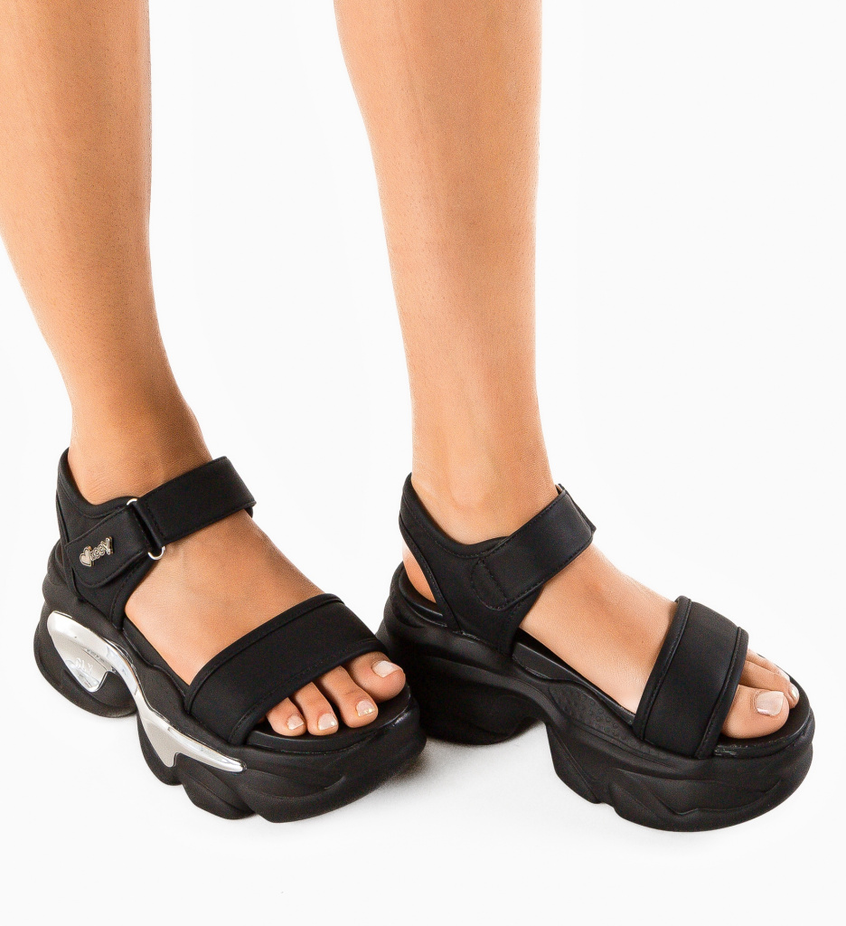 Sandale Dama Yaaxe Negre | Eleganță și Confort - imagine 2